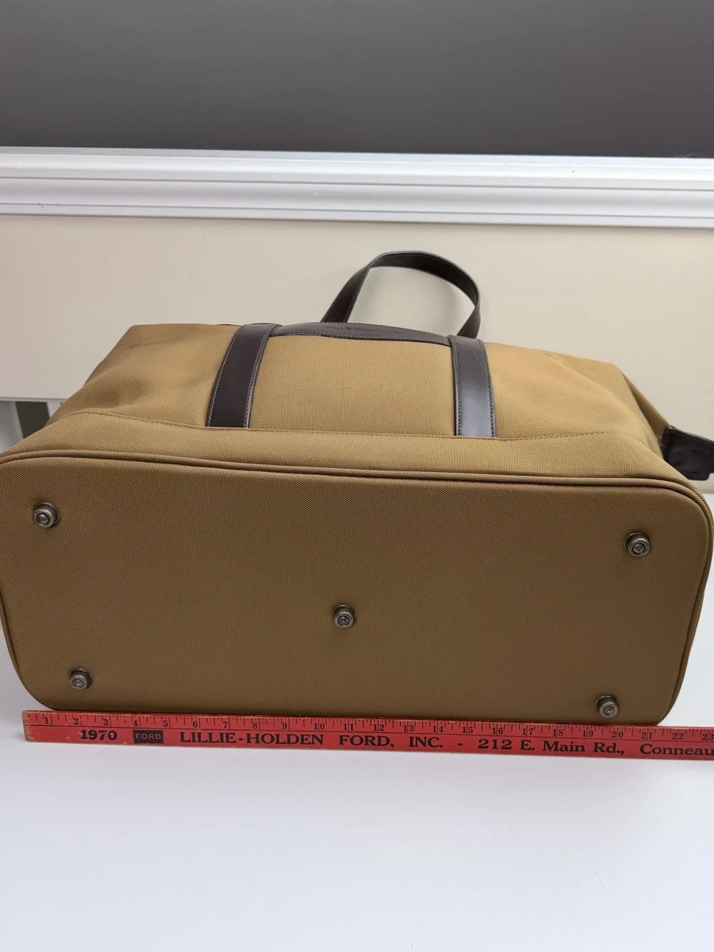 Vintage Polo Ralph Lauren Luggage Duffel Weekender Bag Tan